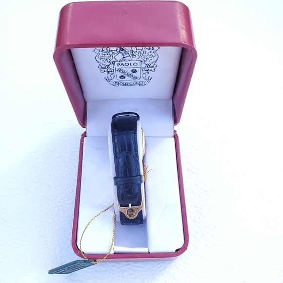 Vintage Paolo Gucci Swiss Quartz Ltd Edition 422 Watch Alligator Band in Box - Picture 5 of 10